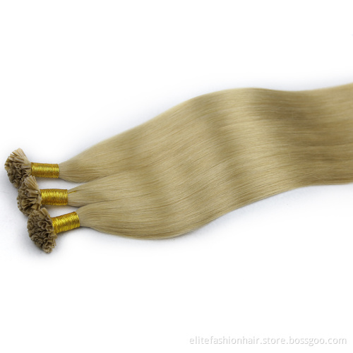U Tip Hair Wholesale Raw Indian Kinky Curly Itip Keratin Bonds Flat U Remy Human Hair Extensions Micro Links Microlink